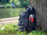 Leifheit 03256 borraccia Uso quotidiano, Fitness, Sport 600 ml Vetro, Polipropilene (PP), Silicone Nero, Rosso, Trasparente