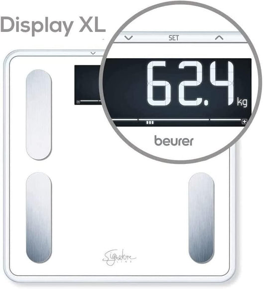 Beurer BF 400 Signature Line White Bilancia Diagnostica con Portata fino a 200 kg, 31 x 31 cm, Bianco