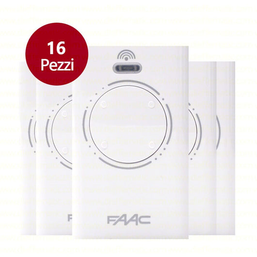 PACK 16 PEZZI TRASMITTENTE 433 MHZ LONG RANGE XT4 433 SLH LR BIANCA FAAC 787008