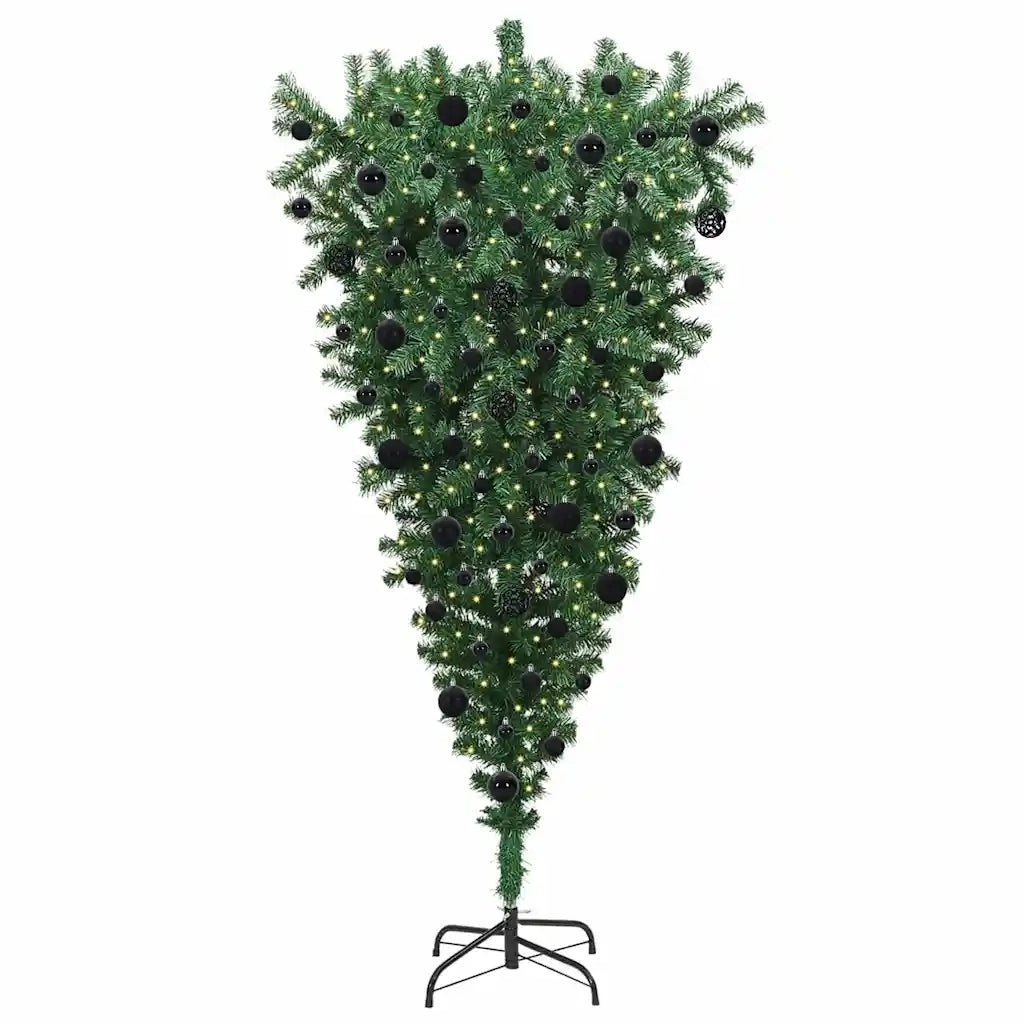 Albero di Natale artificiale preilluminato capovolto con set di palline 3396874