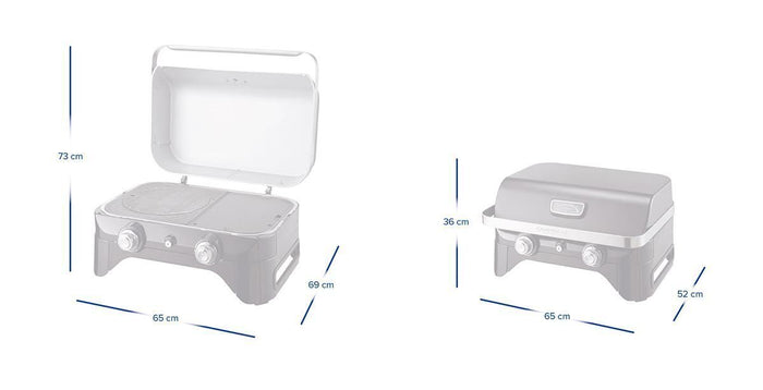 Campingaz Attitude 2100 LX Barbecue Da tavolo Gas Nero, Stainless steel 5000 W