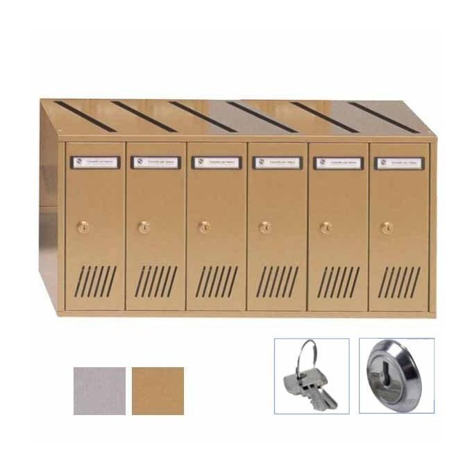 Silmec Casellario vert 6p acc Bronzato 31-706 Silmec