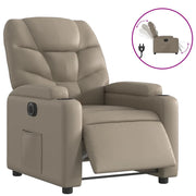 Poltrona | Sedia Relax Reclinabile Elettrica Cappuccino in Similpelle
