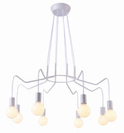 Candellux Basso 38-71040 lampadario bianco 8xE27 loft