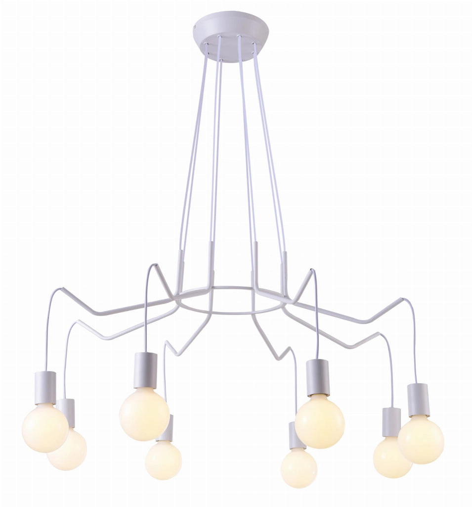 Candellux Basso 38-71040 lampadario bianco 8xE27 loft