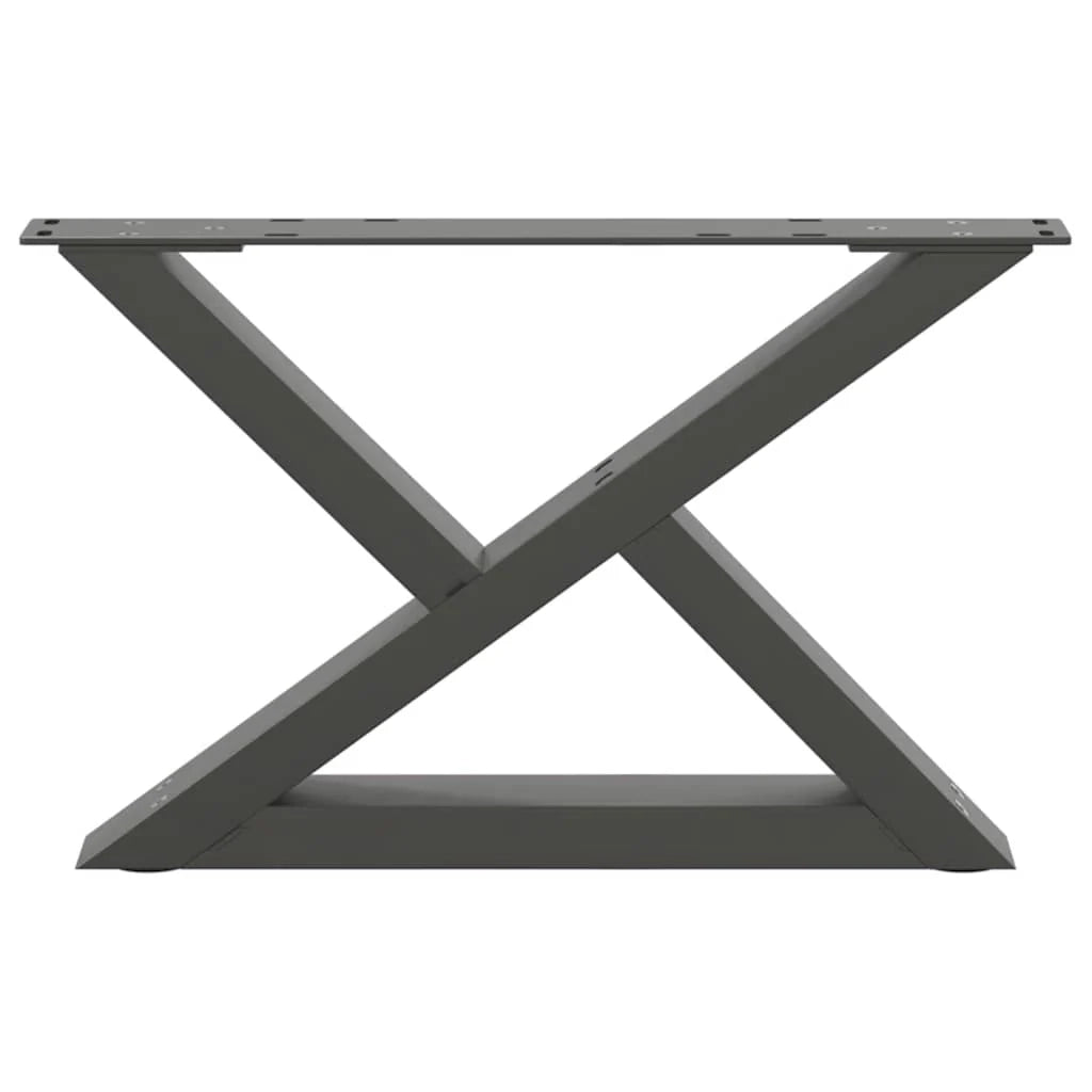 Set di 2 gambe moderne regolabili per tavolino da caffè 60 x 30 cm in acciaio antracite 02_0056976