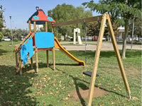 Torretta Calgary 773 Giochipark legno 7x7cm H 260cm scivolo altalena 1 posto