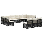 Set Divano da Giardino 13 pcs Nero polyrattan 3435862