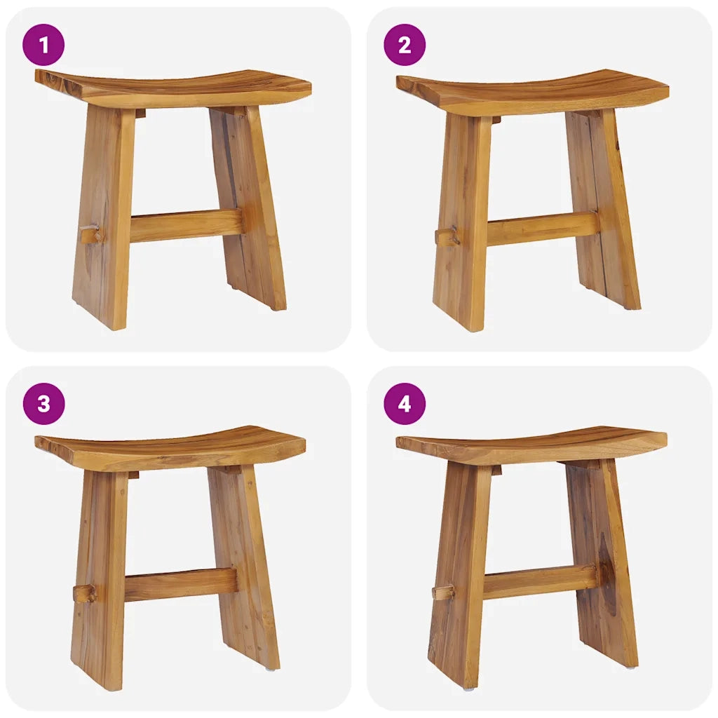 Sgabello in Legno Massello di Teak cod mxl 49040
