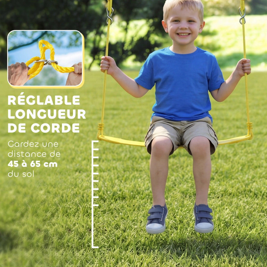 Altalena per bambini con doppia seduta ¨C zephmum ¨C acciaio, multicolore