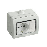 KIT PRESA SCHUKO BIPASSO 10/16A E DEVIATORE