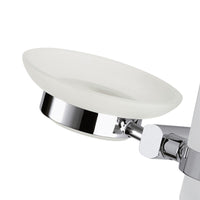 Supporto da muro doppio completo di bicchiere e portasapone - serie forma