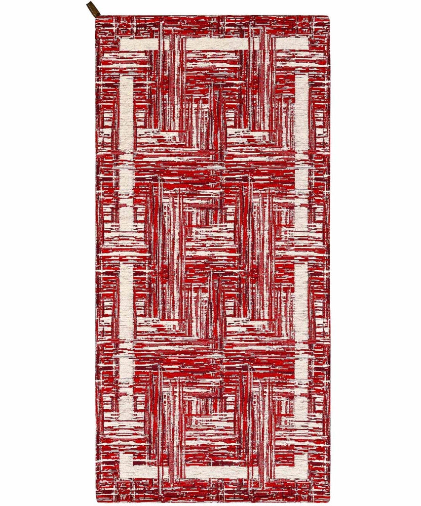 Tappeto moderno BANGKOK ROSSO geometrico astratto, Tappeto arredo soggiorno salotto camera lavabile antiscivolo cm.175x240