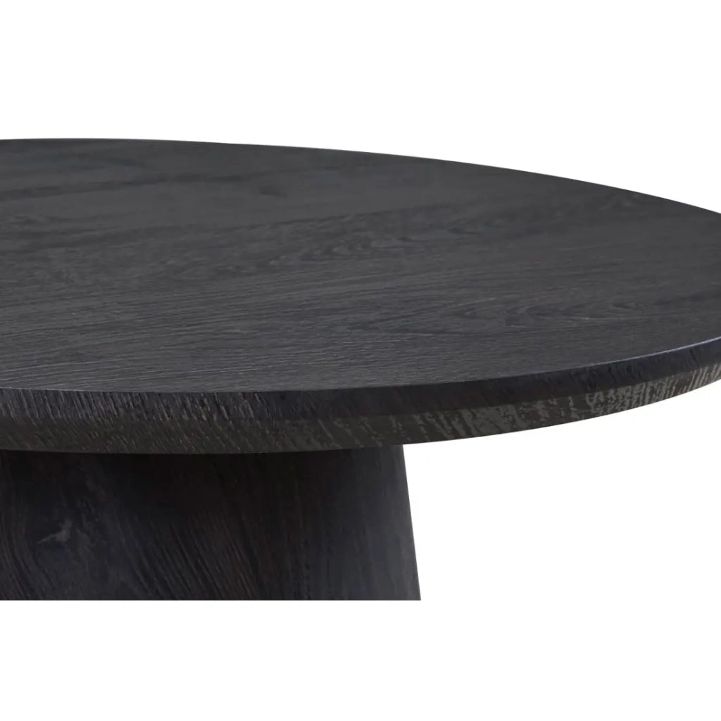 Tavolino BOKOR – Colore marrone scuro – Tavolino rotondo 60x60 cm – MDF – Design moderno e compatto