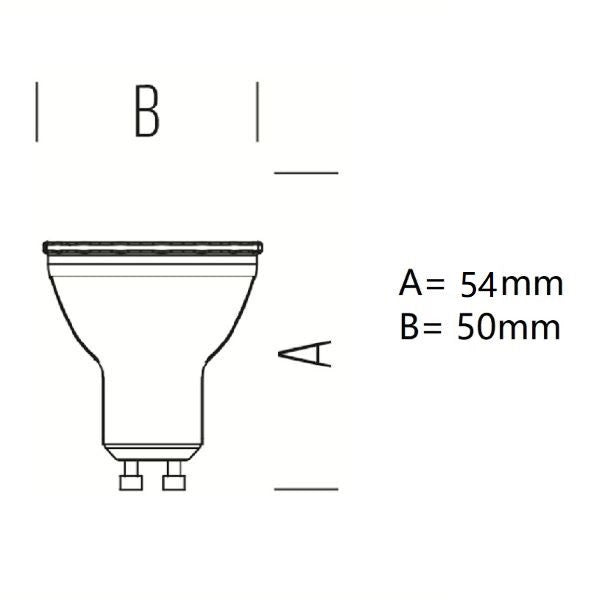 GU10 LAMPADINA FARETTO A LED 4,2W 345 LUMEN LUCE CALDA 2700K BOT LIGHTING
