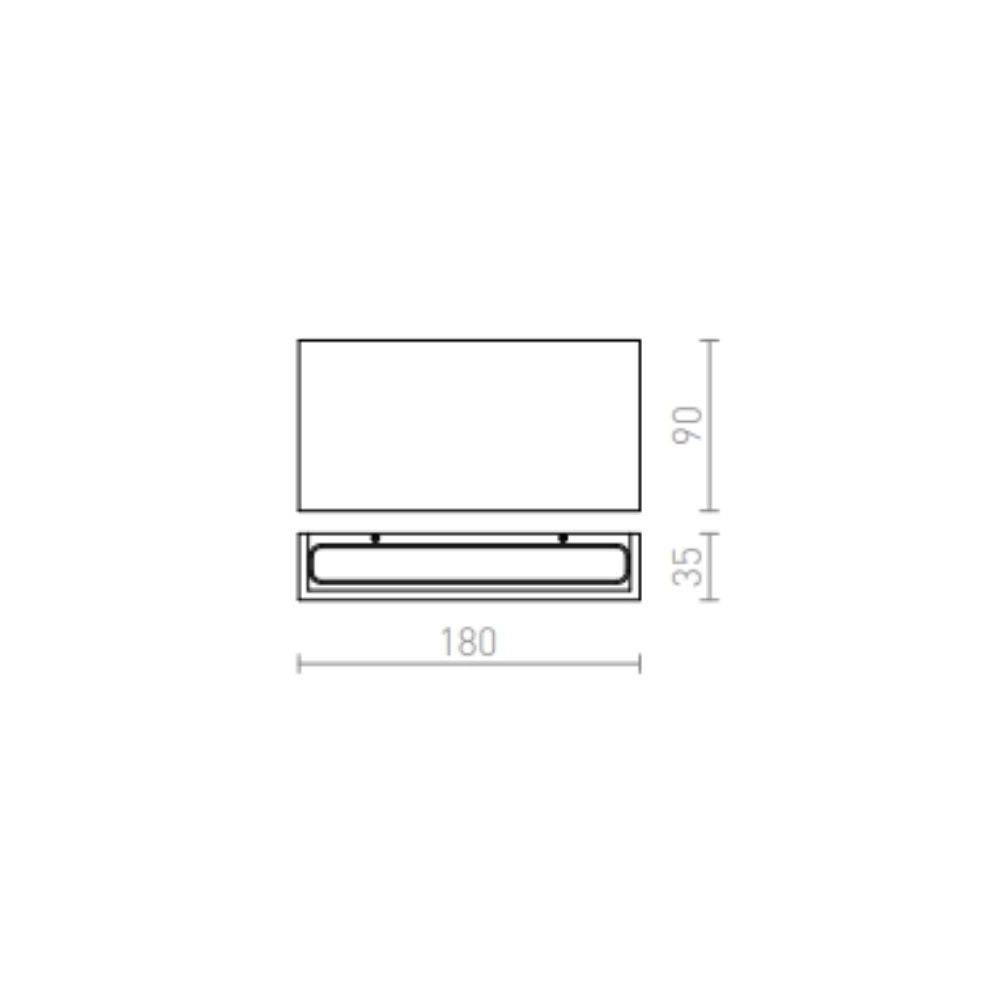Lampada applique TORINO da parete bianco  230V LED 2x5W IP54  3000K