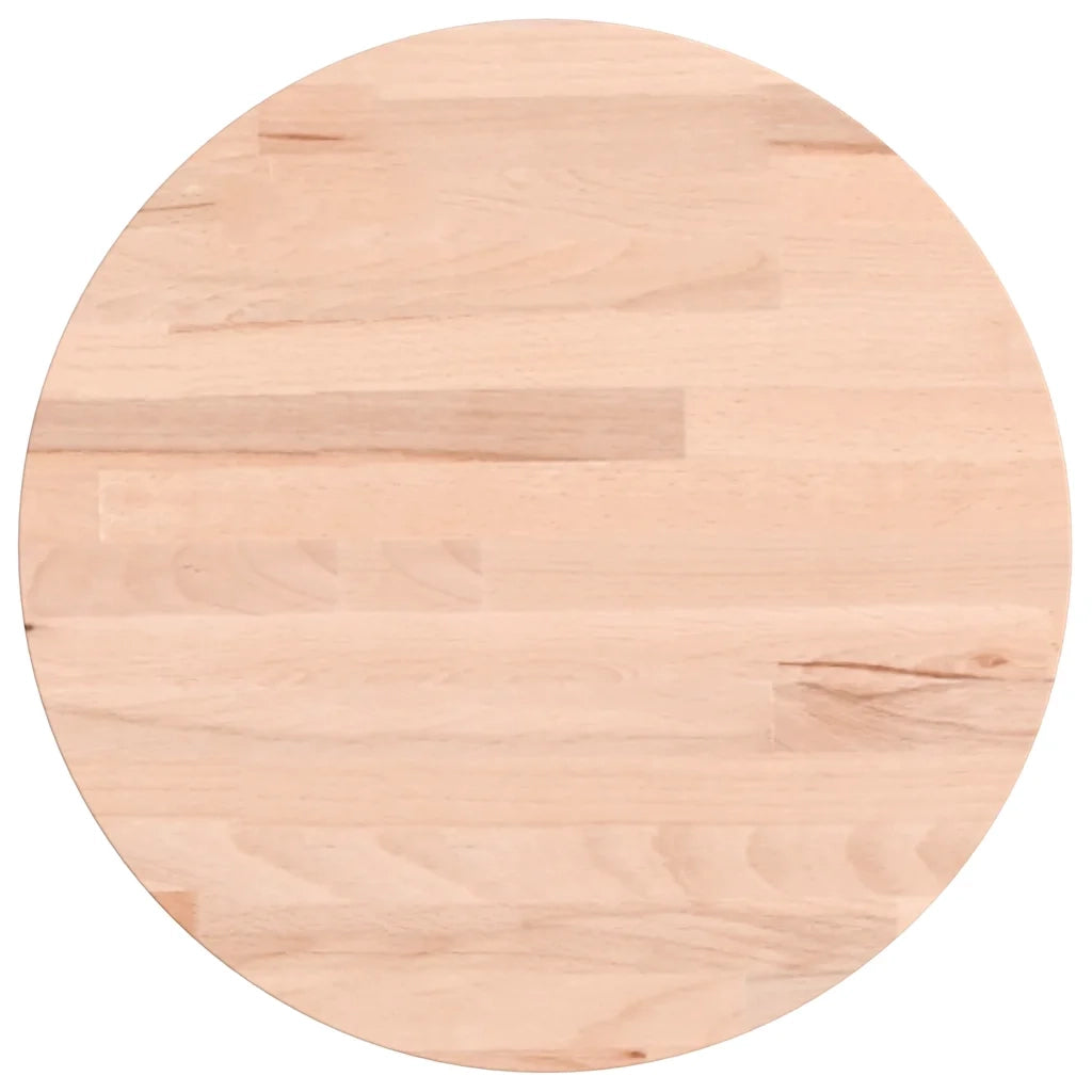 Piano per Tavolo | Superficie Tavolo | Piano Scrivania ?30x1,5 cm Rotondo in Legno Massello di Faggio