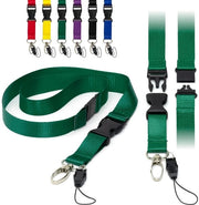 Lanyard con aggancio metallico e clip breakaway 2 cm - sicuro e versatile - portachiave per badge di identificazione