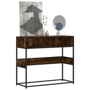 vidaXL Tavolino Consolle Rovere Fumo 90x35x80 cm in Legno Multistrato