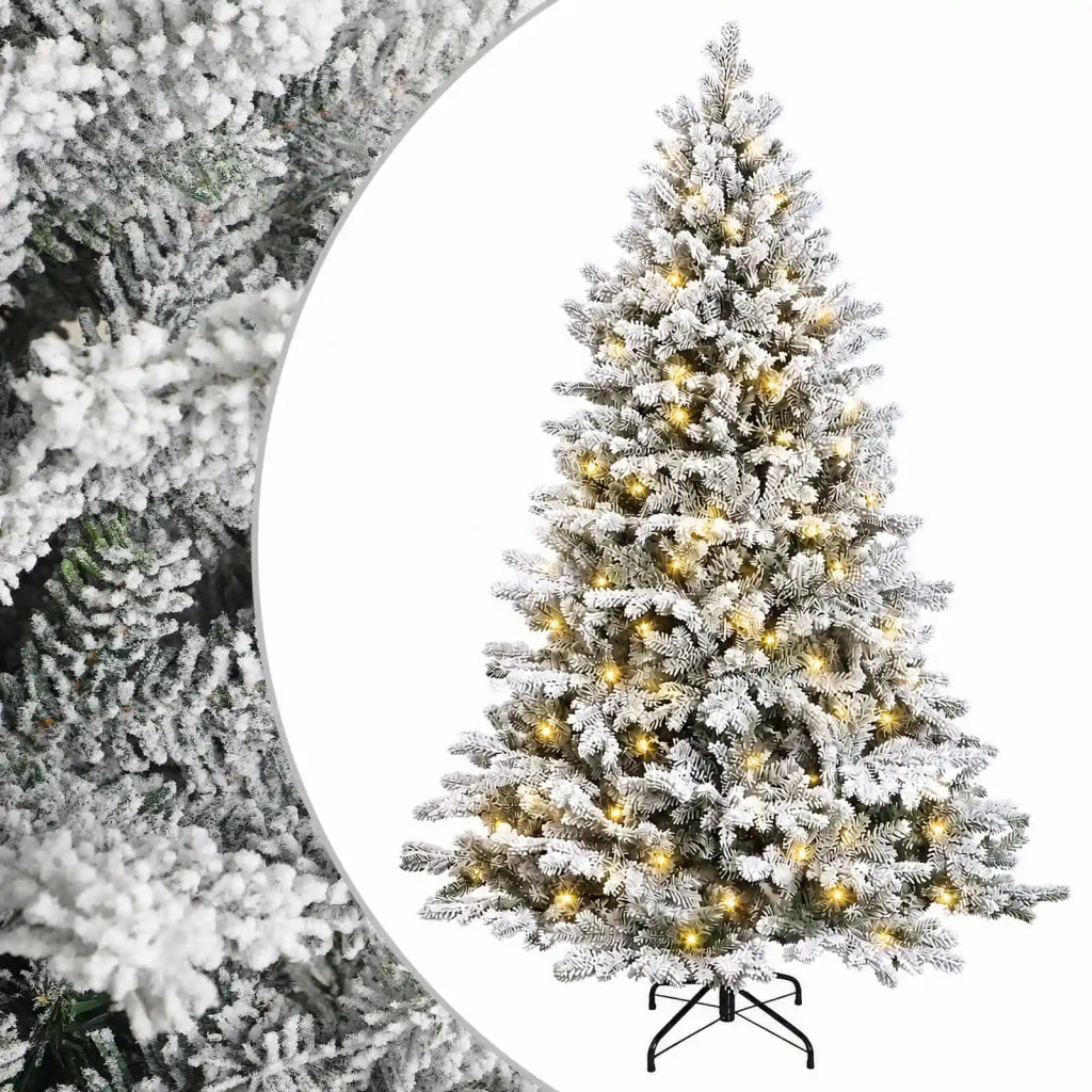 Albero di Natale Artificiale con Rami Pieghevoli 150 cm 150 LED 3465492