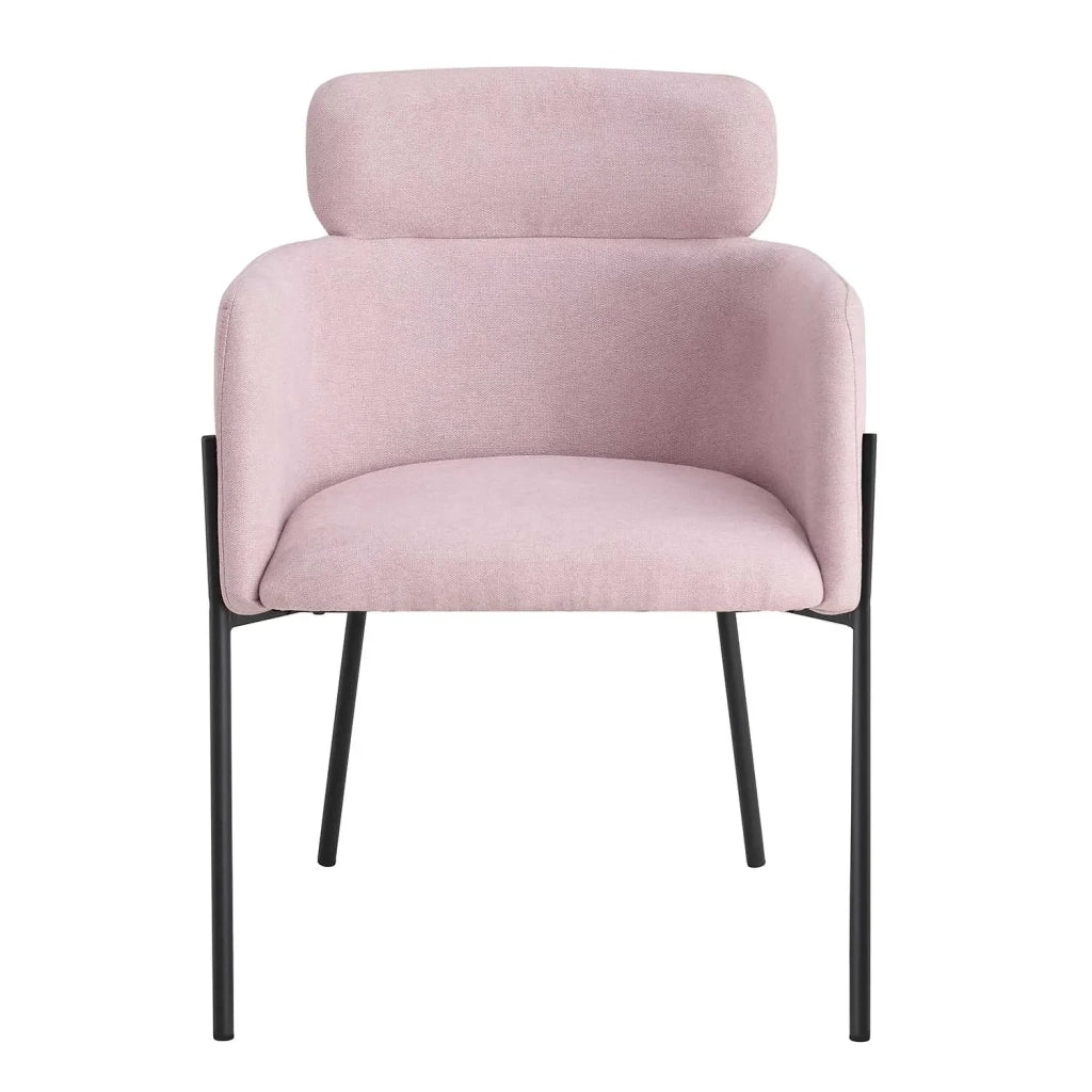 LÚZETE - POLTRONA RIVESTITA ROSA PASTELLO COSMO