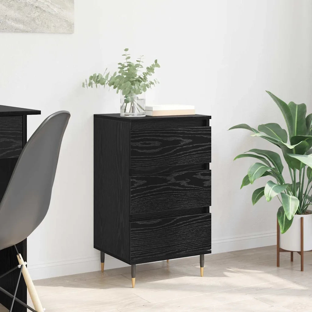 Credenza-Buffet-Armadio da cucina Rovere nero 35 x 40 x 70 cm Legno multistrato 802910