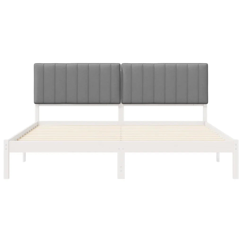 Letto con Testiera Rivestita Grigio chiaro 180 x 200 cm 878033