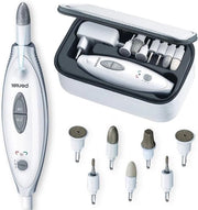 Set di manicure con vijl elettrica a 7 pezzi con luce LED per unghie curate - con tasca di stoccaggio inclusa