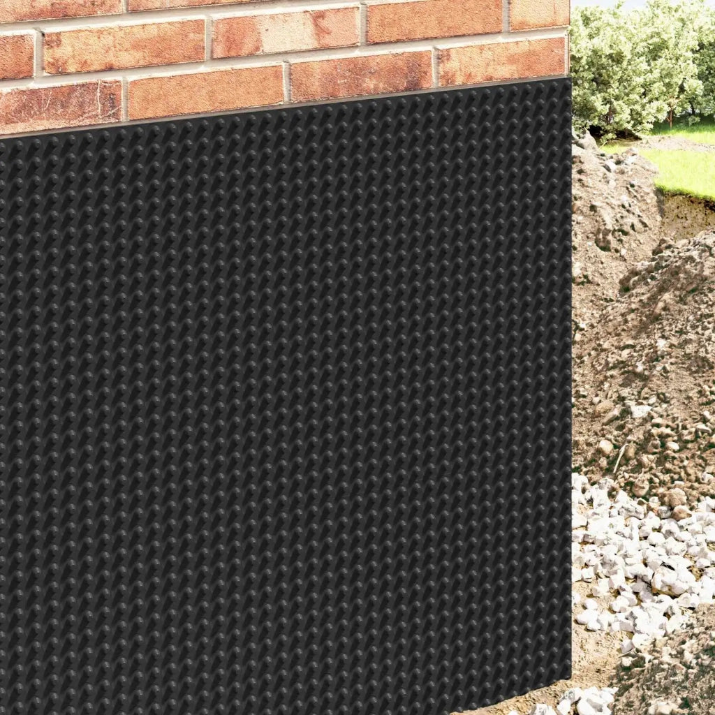 Foglio di drenaggio stampato Nero 0,5 x 20 m HDPE CFW6181501
