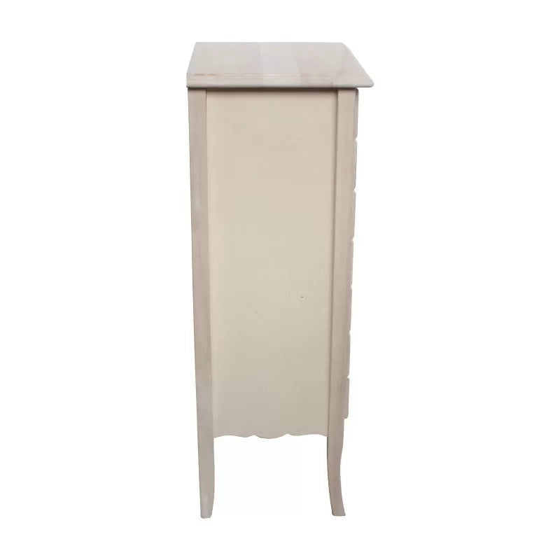 cassettiera classica 7 cassetti legno grezzo 50x37x107 (3036) - Mobili 2G