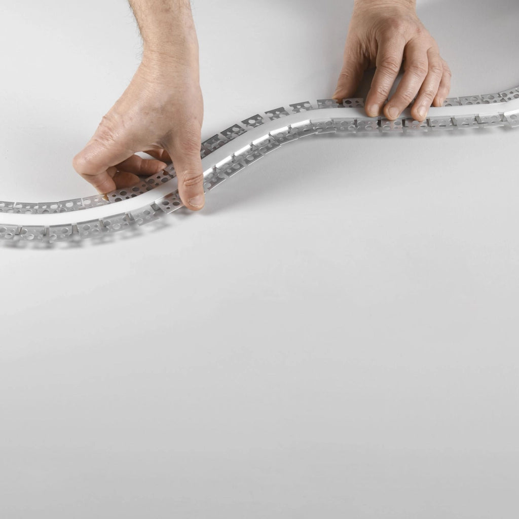 PROFILO BEND ALLUMINIO PER CARTONGESSO 200X5,5X1,25CM IN ALLUMINIO AD INCASSO
