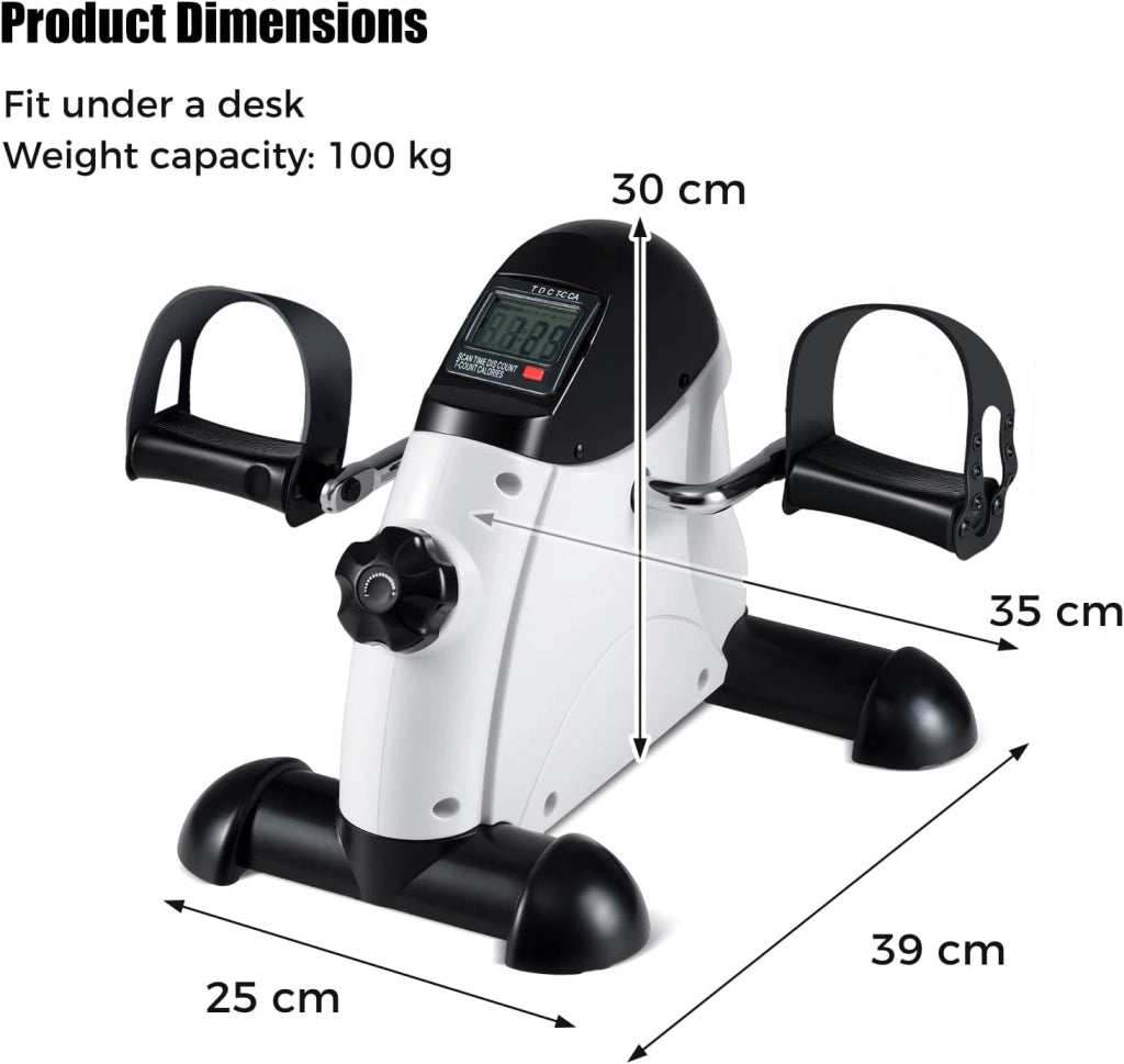 Guarnitura elettrica con display LCD, dispositivo ellittico elettrico, resistenza regolazione manuale, bicicletta ellittica 2 in 1, allenamento gambe e braccia, per casa, ufficio