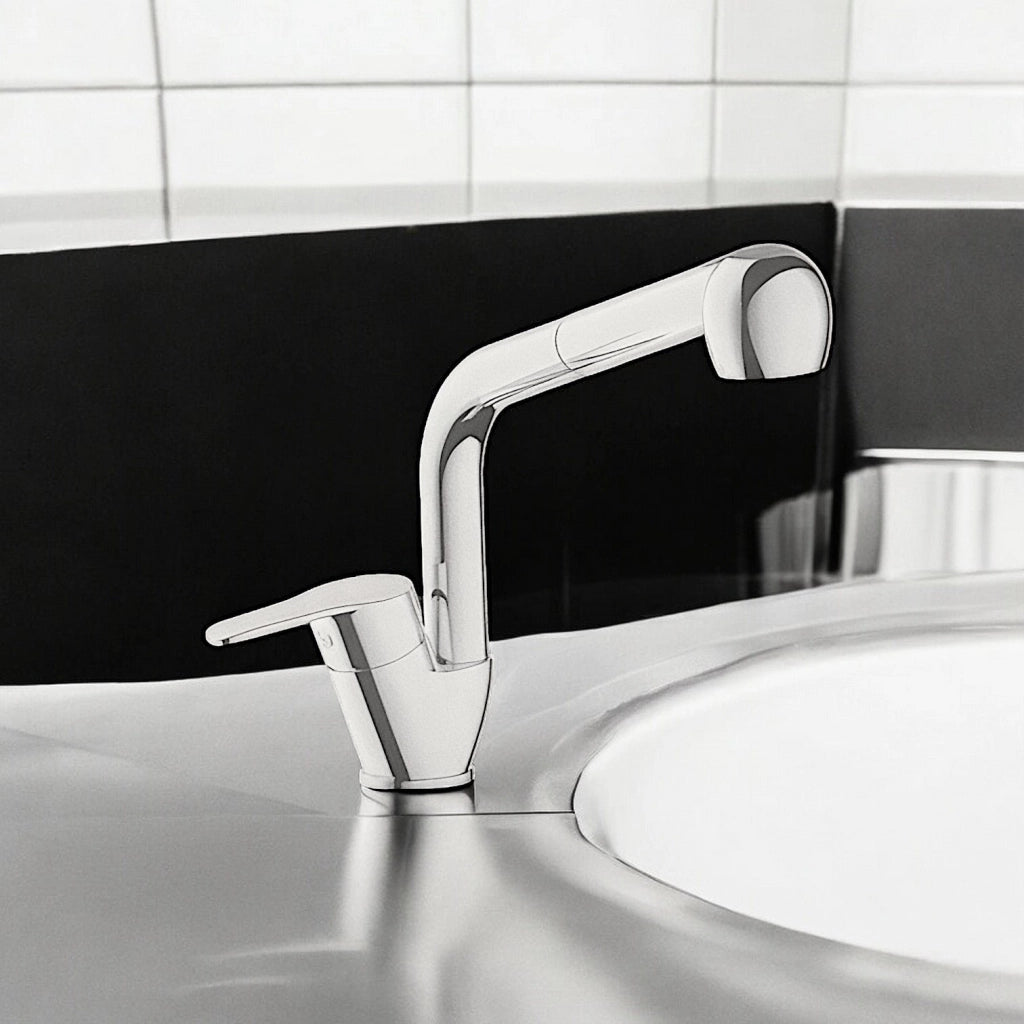 Miscelatore lavello con doccia estraibile completo