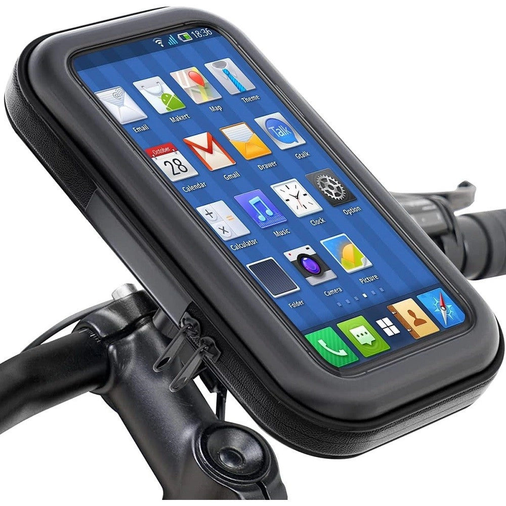 Trade Shop - Supporto Telefono Da 6,3" Per Moto Bici Borsa Mountain Bike Impermeabile Manubrio -