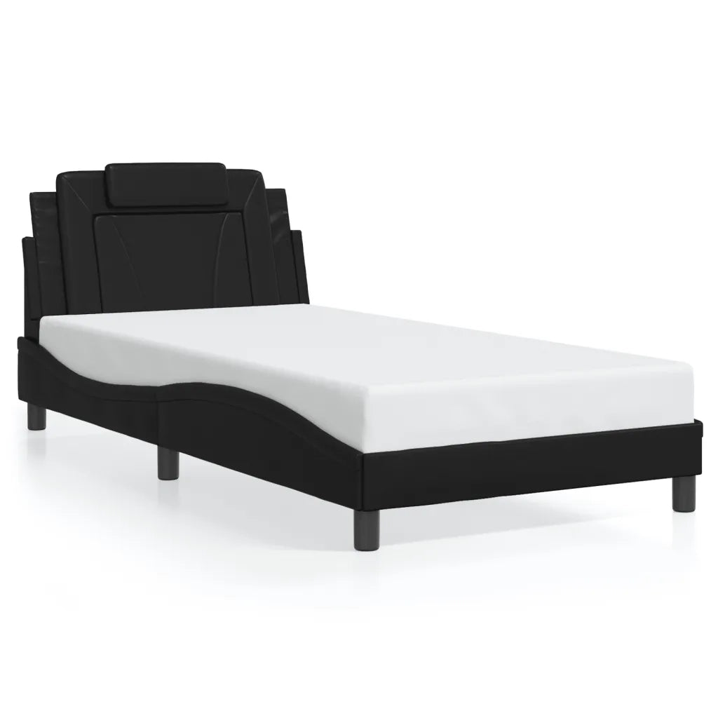 Giroletto Viana con LED senza Materasso Nero 100x200 cm 3214001