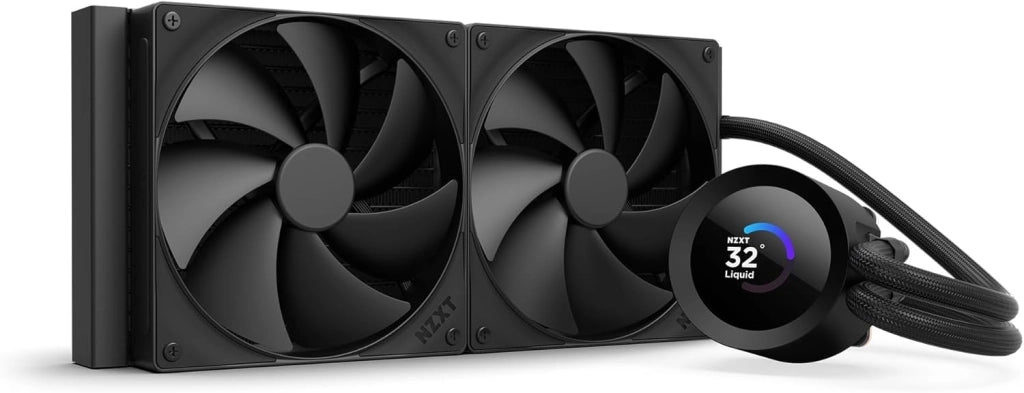 Kraken Plus 280 - Raffreddamento a liquido CPU AIO 280 mm - 2 ventole F140P - Display LCD quadrato da 1,54" personalizzabile - AMD® AM5/AM4 - Intel® LGA 1851/1700/1200/115X - Nero