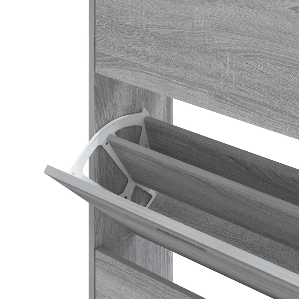 Scarpiera | Mobile per scarpe Grigio Sonoma 63x24x147 cm in Legno Multistrato