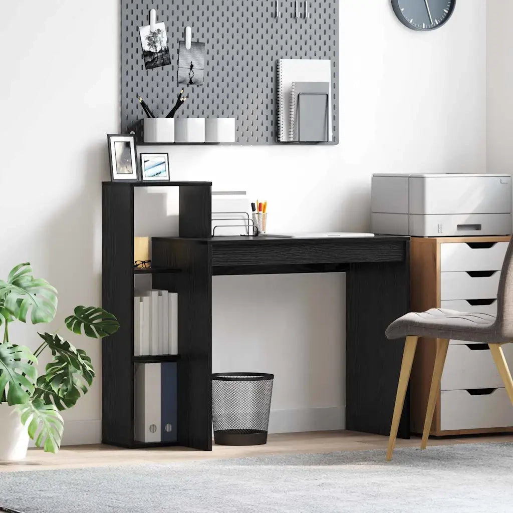 Scrivania | Tavolo da Ufficio Rovere Nero 100 x 40 x 90 cm Legno multistrato