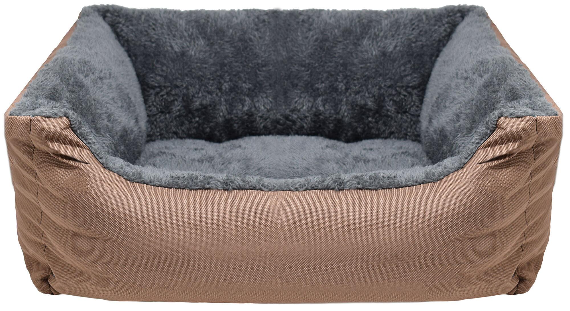 Cuccia per Cani e Gatti Doubleface 62x50x17 cm in Poliestere Love Tortora