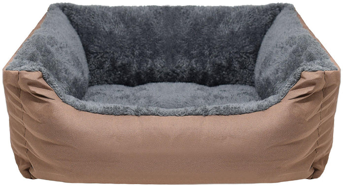 Cuccia per Cani e Gatti Doubleface 62x50x17 cm in Poliestere Love Tortora