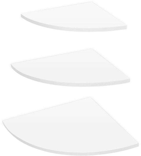 Regolatori di angolo in PVC - 3 pezzi - Bianco - Librerie aeree - Completamento di archiviazione murale - Duraturo e facile manutenzione - Regolatore di parete