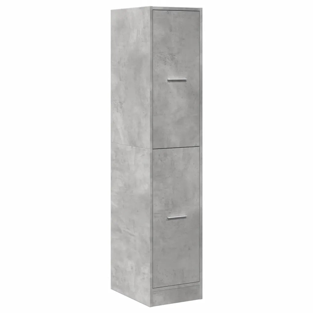 Armadietto da Farmacia Grigio Cemento 30x41x144,5 cm Truciolato 855172