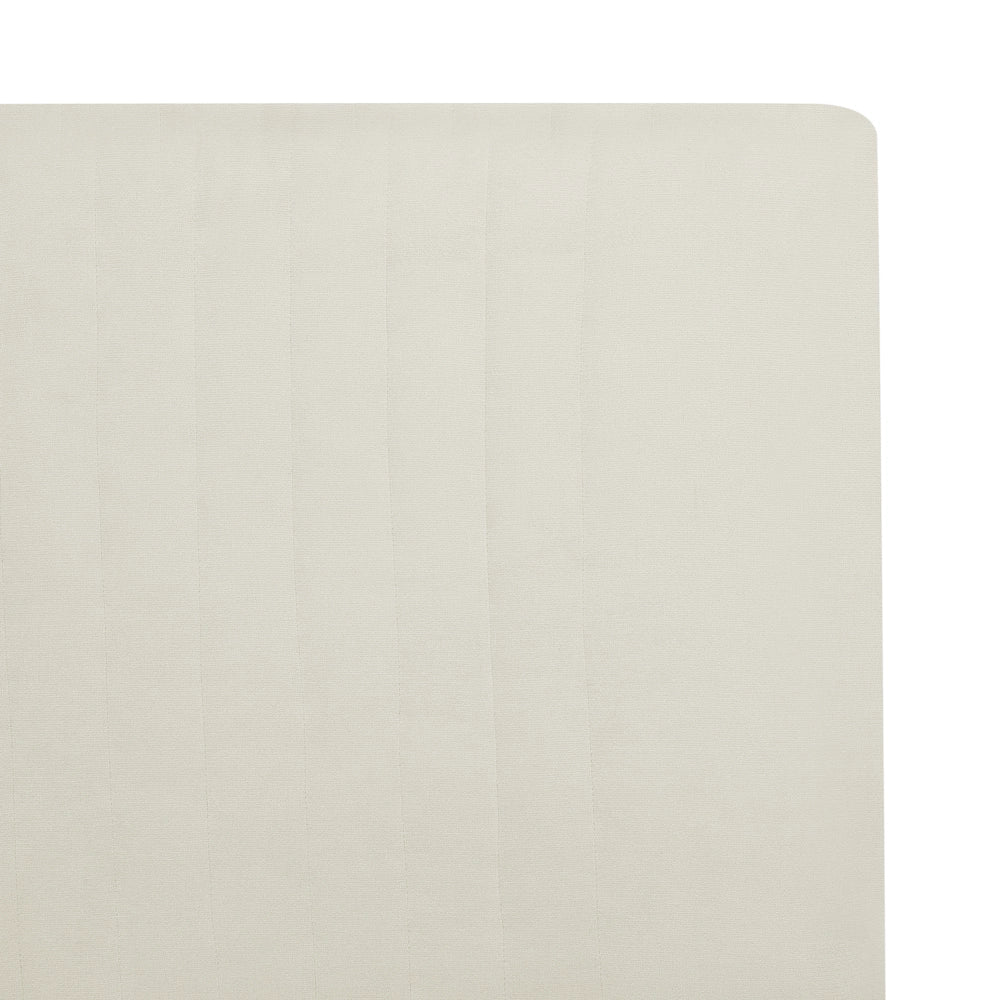 Letto 180 x 200 cm ciniglia beige con struttura imbottita testiera trapuntata a canale