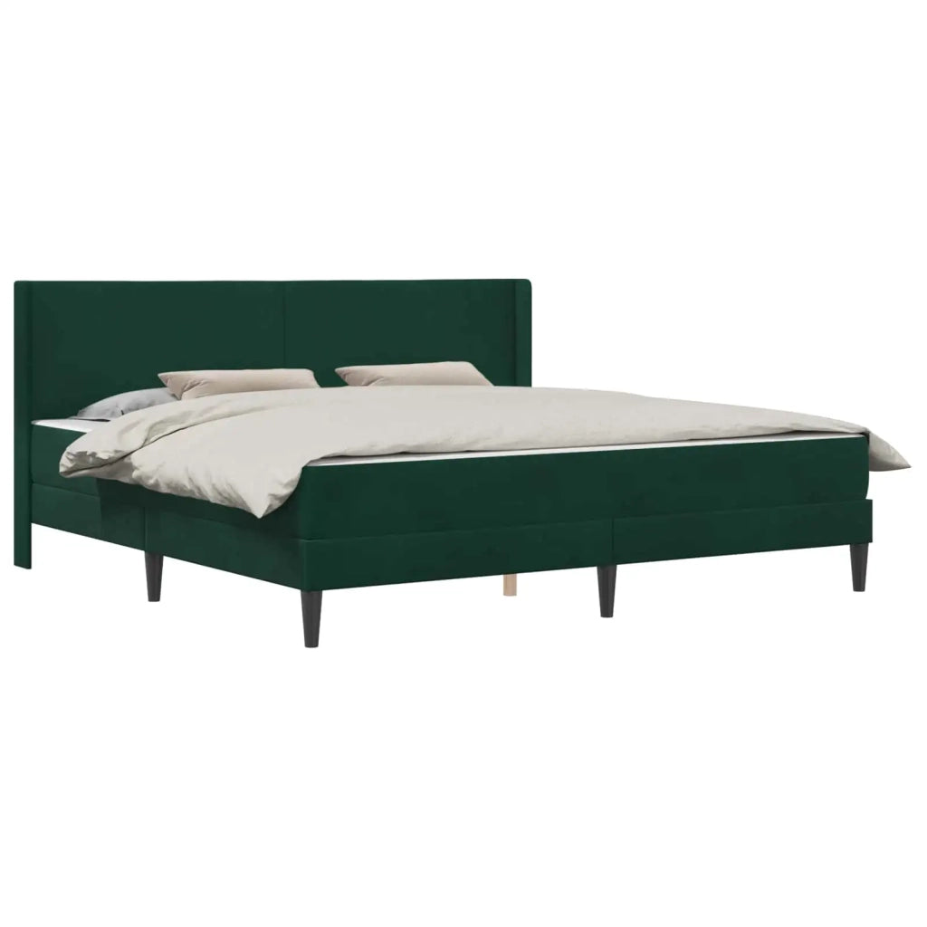 Struttura letto con materasso Verde Scuro 200 x 200 cm Velluto 3414887