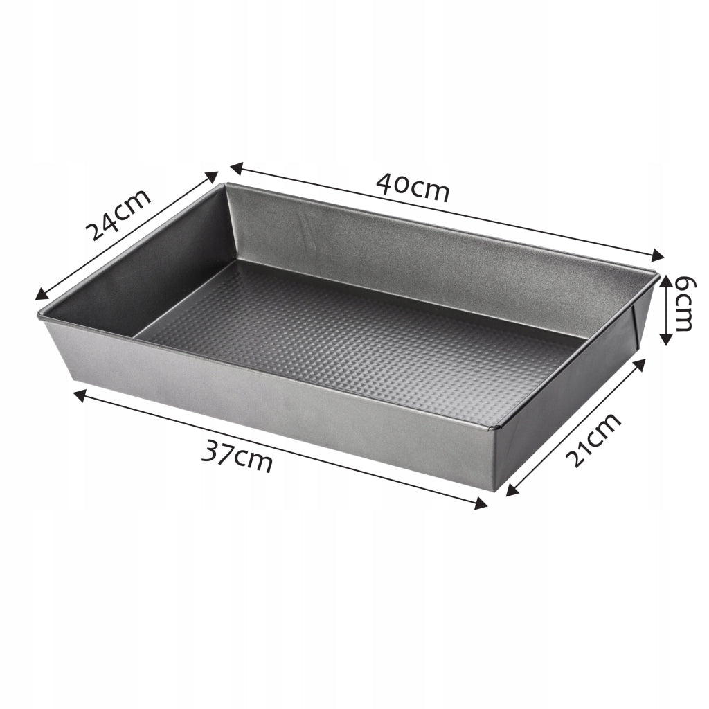 Set di 2 teglie rettangolari antiaderenti per torte KADAX