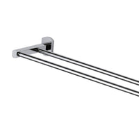 Portasalviette da muro doppio 60 cm con supporti cromati - serie forma