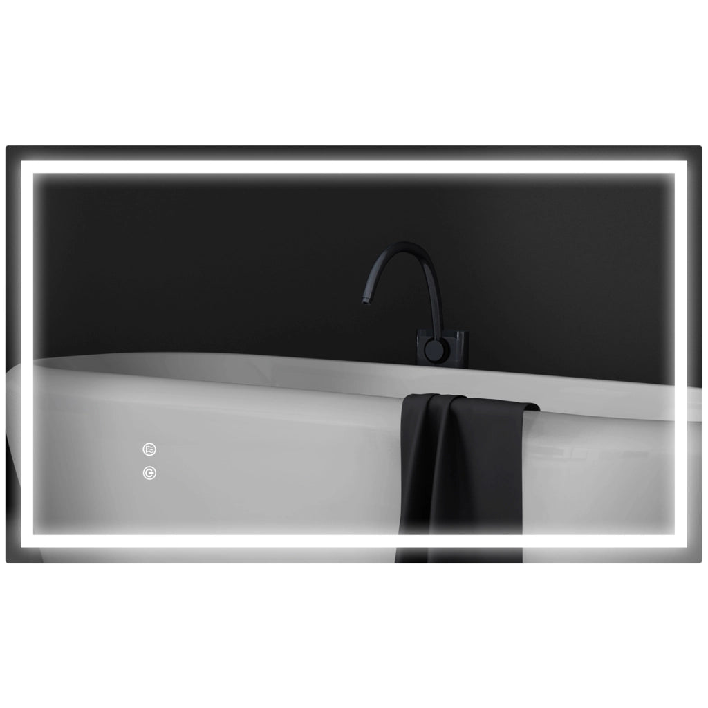 Specchio da Bagno LED Antivaho ¨C Zephmum ¨C 100x60 cm Bianco