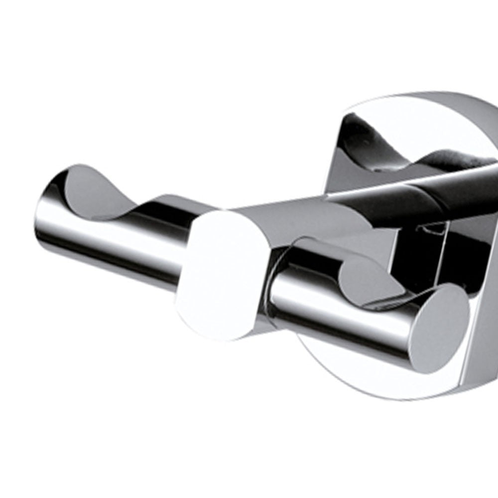 Doppio appendino cromato - serie forma