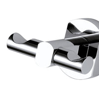 Doppio appendino cromato - serie forma