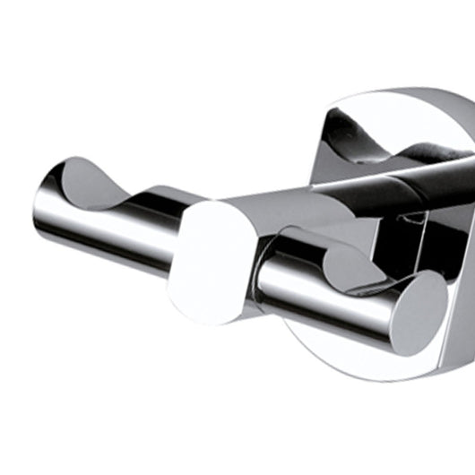 Doppio appendino cromato - serie forma